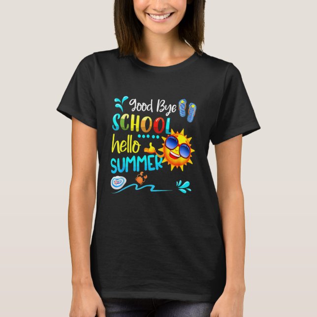 Camiseta Surfing Good Bye School Hello Summer Day (Frente)