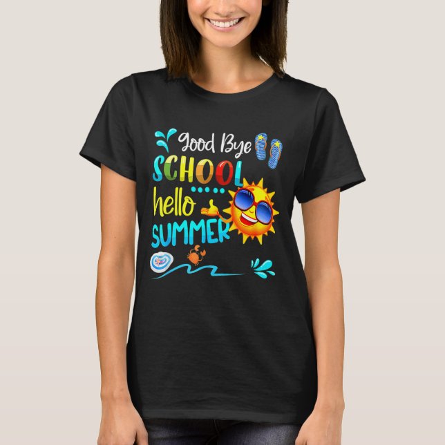 Camiseta Surfing Good Bye School Hello Summer Day (Frente)