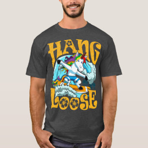 Camiseta Surfing Hang Loose Unicorn Surfer Surf