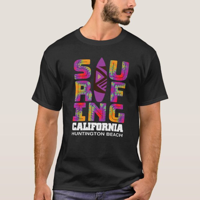 Camiseta Surfing Huntington Beach California Surf Cali Beac (Frente)