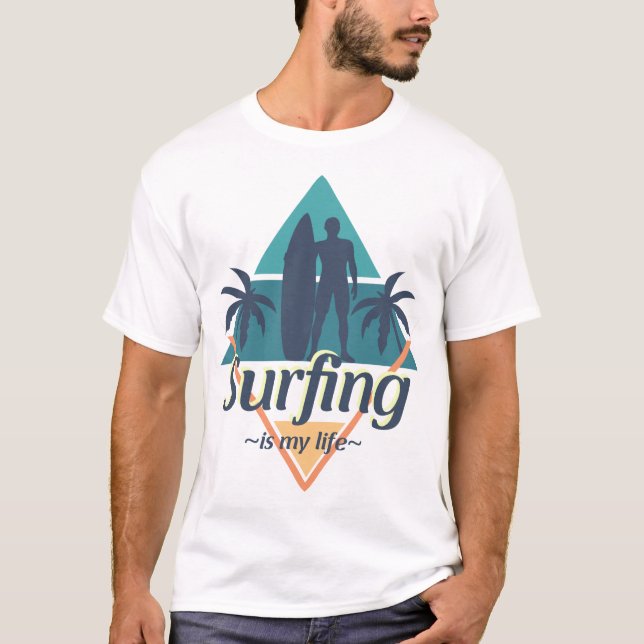 Camiseta Surfing is My Life (Frente)