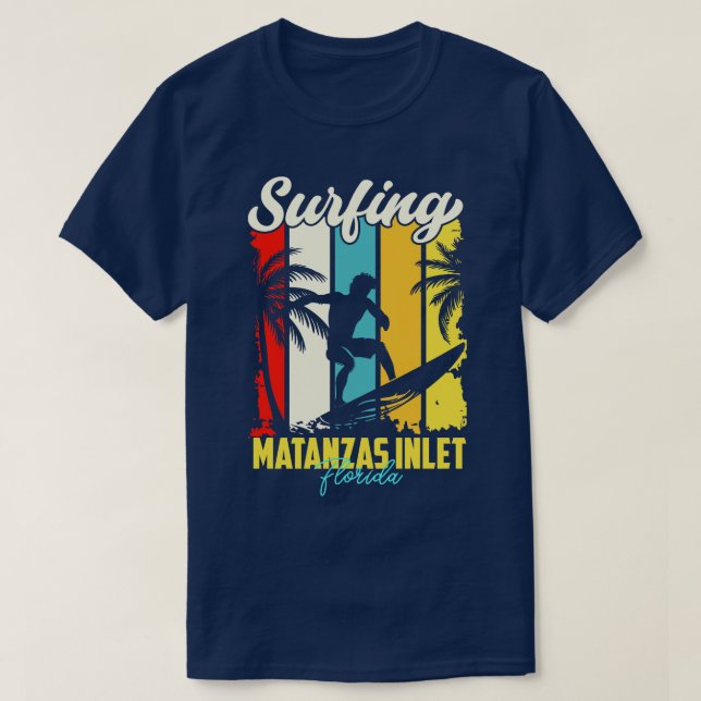 Camiseta Surfing Matanzas Inlet Florida (Frente do Design)