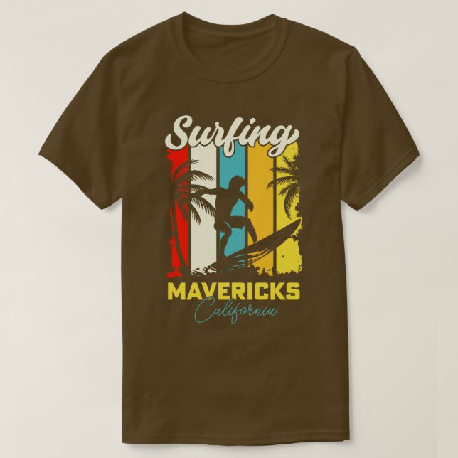 Camiseta Surfing Mavericks California (Frente do Design)