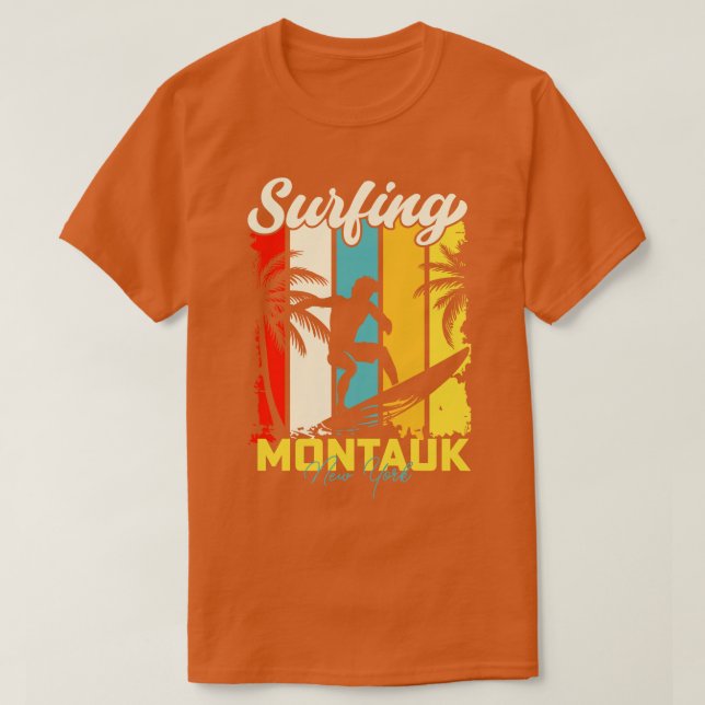 Camiseta Surfing Montauk New York (Frente do Design)