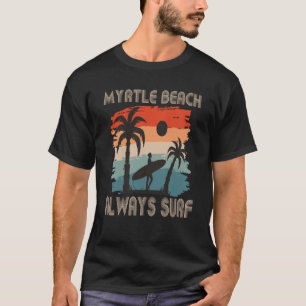 Camiseta Surfing Myrtle Beach Vacing South Carolina Palm