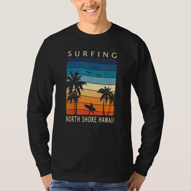Camiseta Surfing North Shore Hawaii Hawaiian Island Surfer  (Frente)