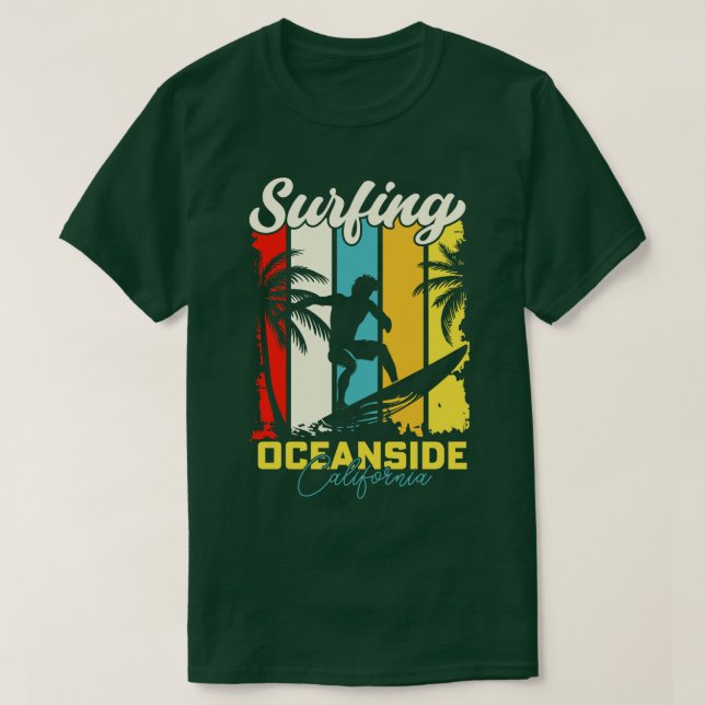 Camiseta Surfing Oceanside California (Frente do Design)