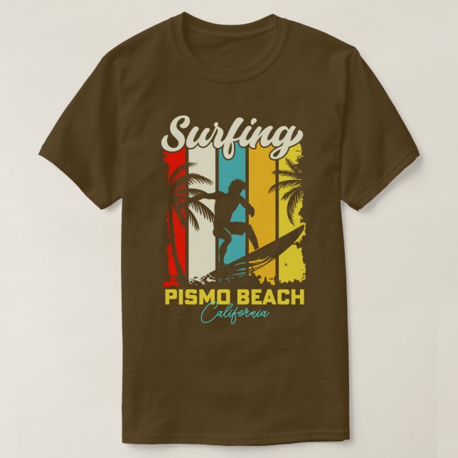 Camiseta Surfing Pismo Beach California (Frente do Design)