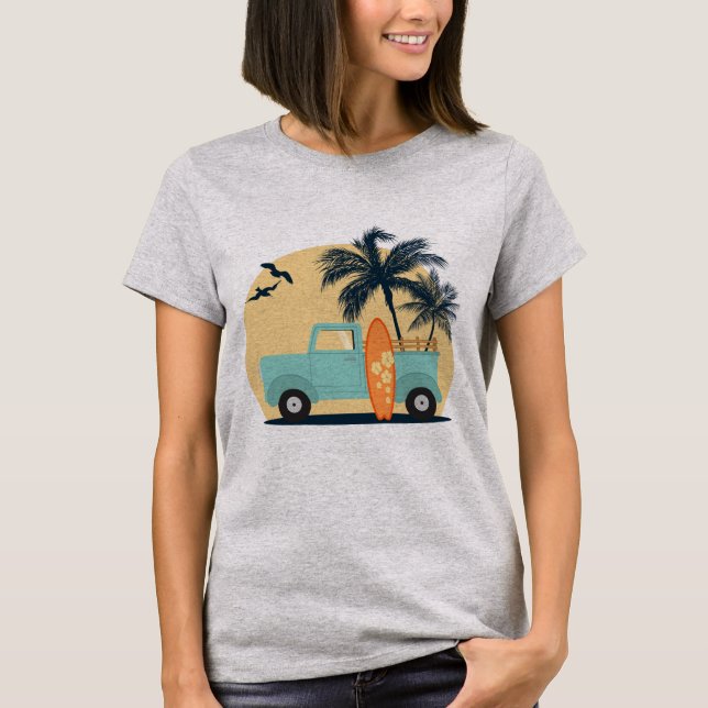 Camiseta Surfing Retro T-Shirt (Frente)