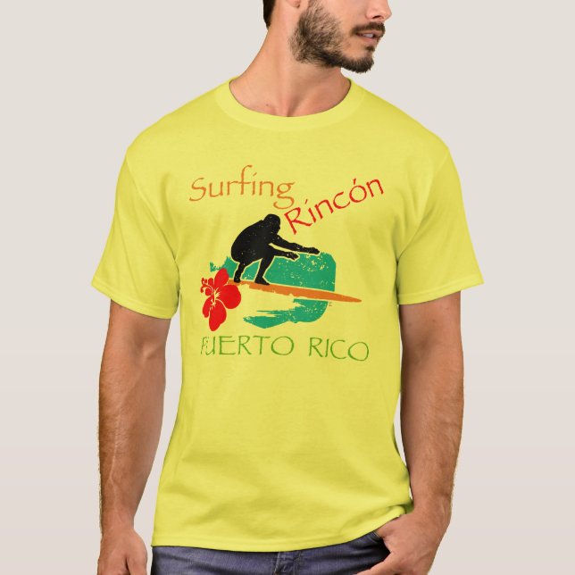 Camiseta Surfing Rincón, PR (Frente)