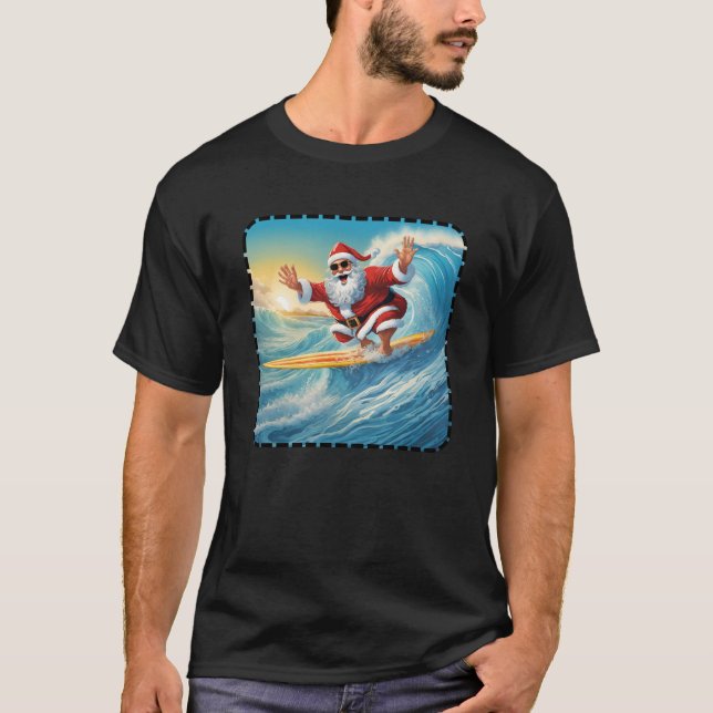 Camiseta Surfing Santa Claus (Frente)