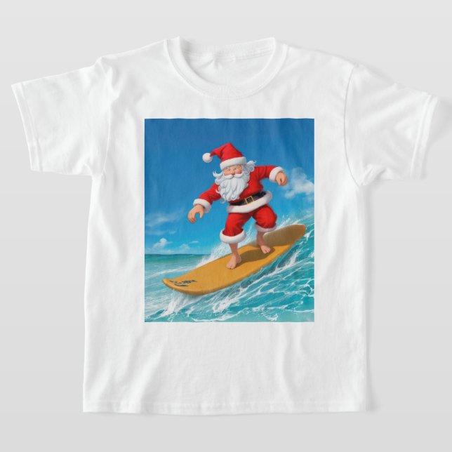 Camiseta Surfing Santa Claus (Postura )