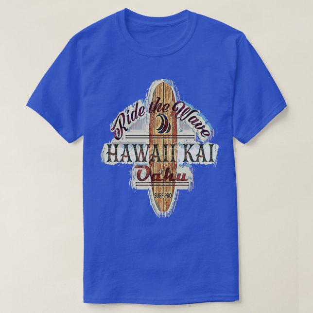 Camiseta Surfing Surfboard Distressed Longboard Hawaii Kai  (Frente do Design)