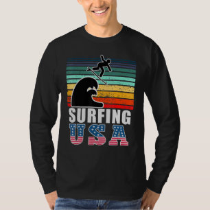 Camiseta Surfing USA Sports Team Patriótico American Sport