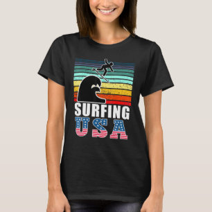 Camiseta Surfing USA Sports Team Patriótico American Sport