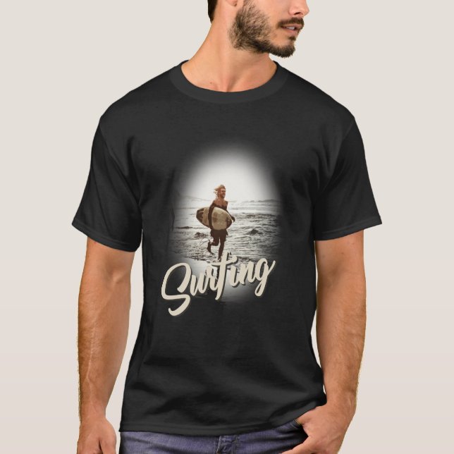 Camiseta Surfing Vibes Vacation Humorous Saying (Frente)
