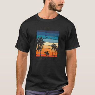 Camiseta Surfing Waikiki Beach Havaiana Sunset Palm Tree Su
