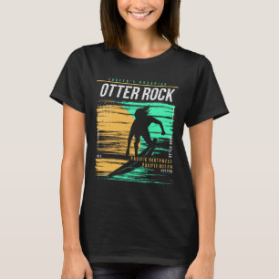 Camiseta Surfismo Antigo Otter Rock Costa de Oregon Surfist