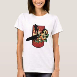 Camiseta Surfista com design tropical da flor