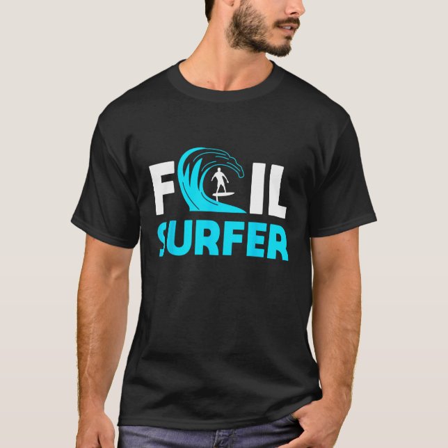 Camiseta Surfista de Foil Design Ocean Wave Rider 1 (Frente)