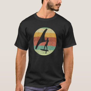 Camiseta Surfista De Folha De Surfe Do Surf Wing, Retro Vin