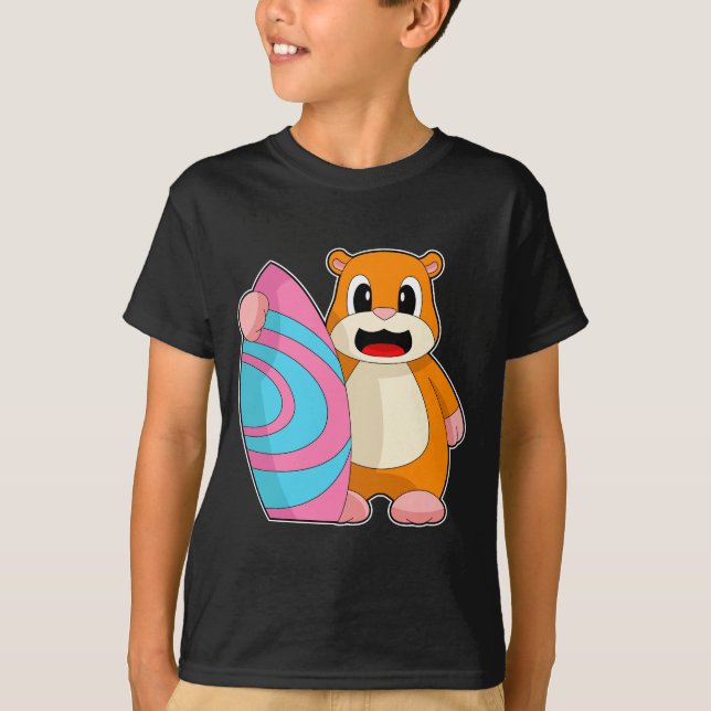 Camiseta Surfista de Hamster (Frente)
