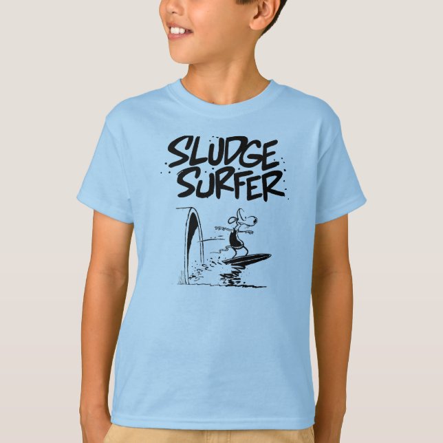 Camiseta Surfista de Lamas Rato Jovem Surfista (Frente)