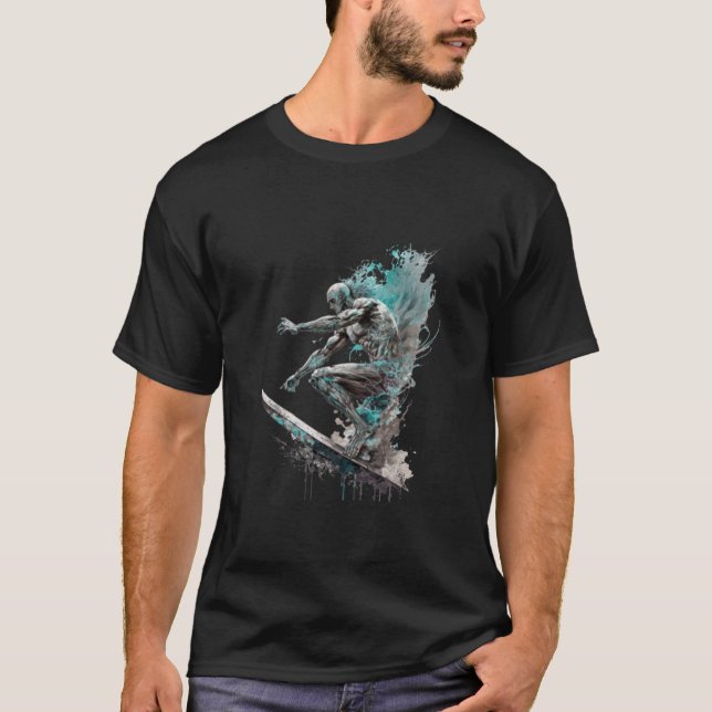 Camiseta Surfista de Prata Desaparecendo (Frente)
