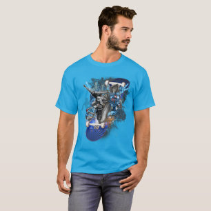 Camiseta Surfista de Rua, Colagem de Skate,