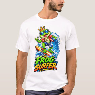 Camiseta Surfista de Sapo – Sapo Real Engraçado Surfando
