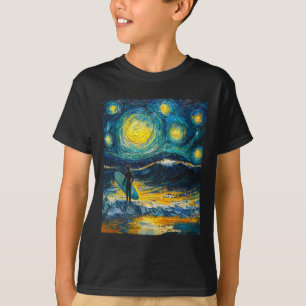 Camiseta Surfista de Surf Prancha de Surfe - Estilo Van Gog