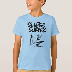Camiseta Surfista dos jovens do rato do surfista da lama