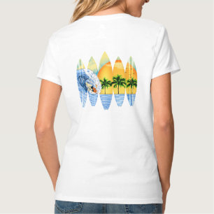 Camiseta Surfista e prancha