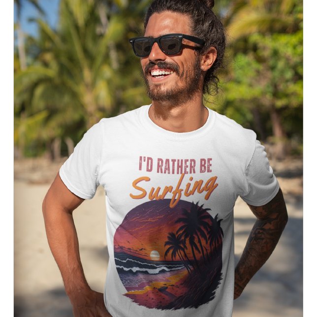 Camiseta Surfista - Eu preferencialmente surfando (Criador carregado)