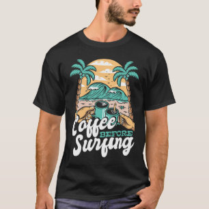 Camiseta Surfista Ondas Prancha de Surfe Surfista de Pranc