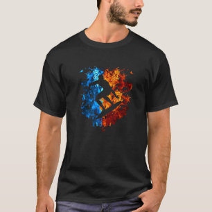 Camiseta Surfista surf Vermelho Fogo Azul Surfista Esportiv