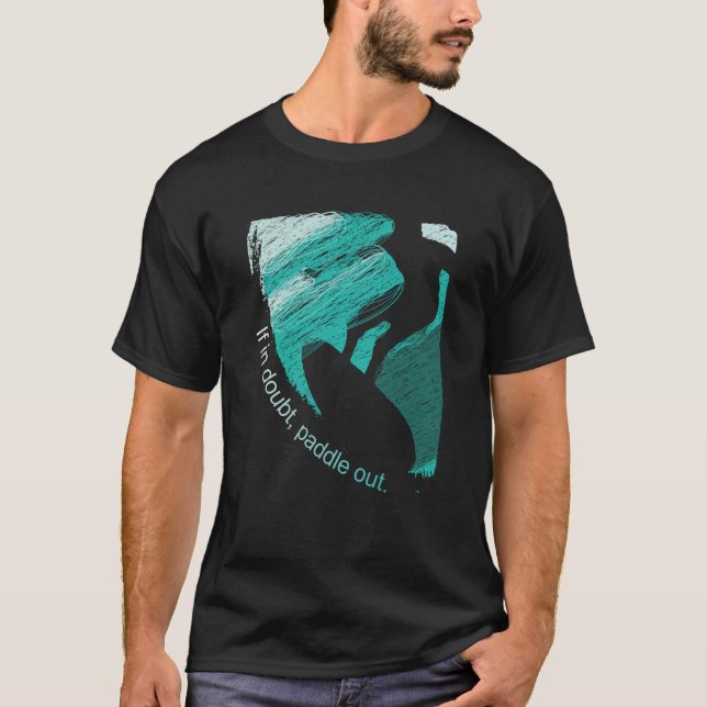 Camiseta Surfistas Blue Tube Wave Rider Sketch (Frente)