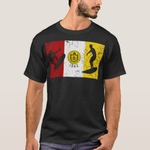 Camiseta Surfistas de surf San Diego Flag