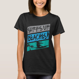 Camiseta Surfs Up Beaches Light Color Impressão