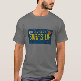 Camiseta Surfs Up Retro 1969 California License Plate Surf
