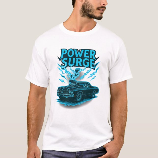 Camiseta Surge de energia 1970 Chevrolet El Camino SS (Frente)