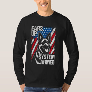 Camiseta SURGE SISTEMA ARMADO German shepherd Cão Patriótic