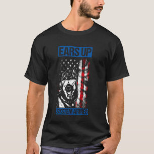 Camiseta SURGE SISTEMA ARMADO German shepherd Cão Patriótic