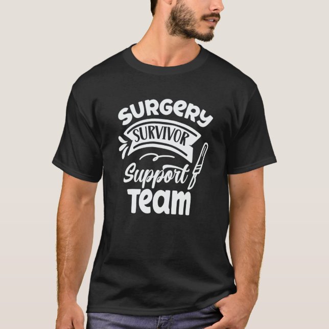 Camiseta Surgery Survivor Support Team Brain Surgery Tumor  (Frente)