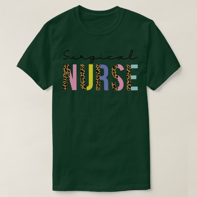 Camiseta Surgical nurse Cute Leopard Design Funny Gift For  (Frente do Design)