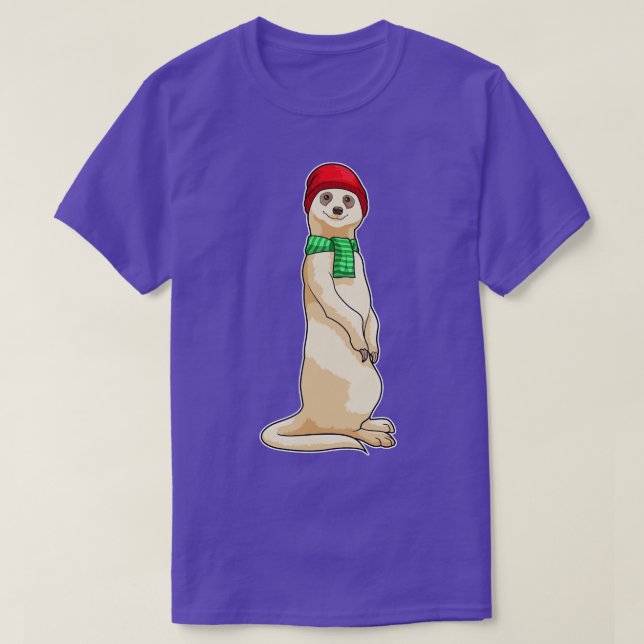 Camiseta Suricata com Chapéu e Cachecol (Frente do Design)
