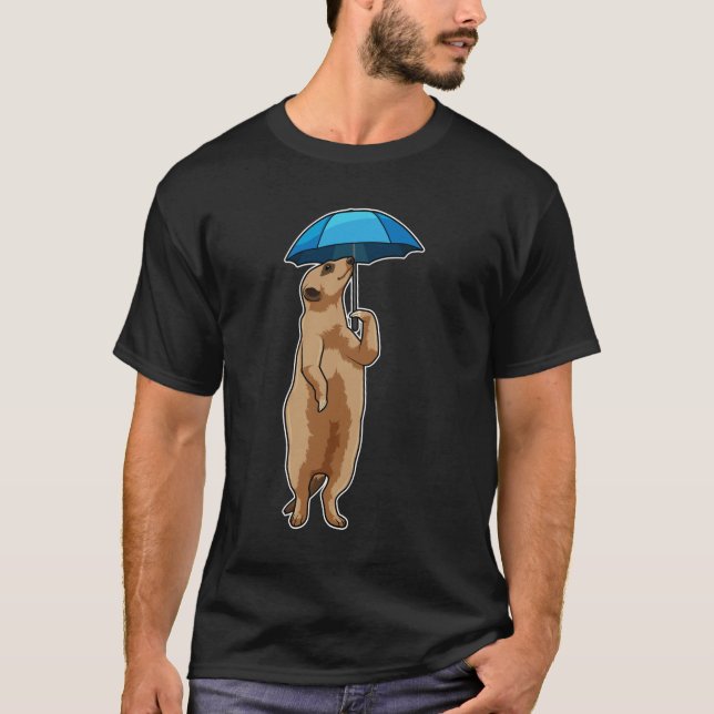 Camiseta Suricata com Guarda-chuva (Frente)