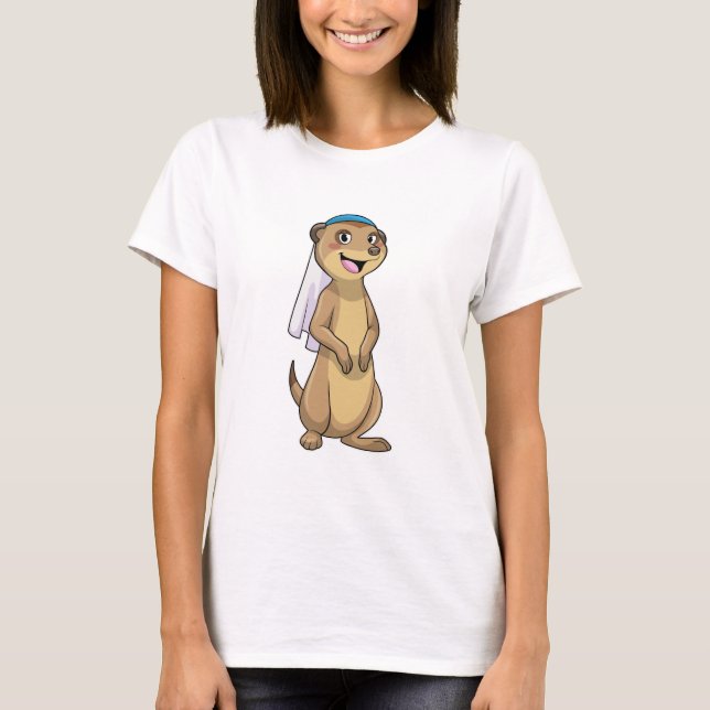 Camiseta Suricata como Noiva com Véu (Frente)