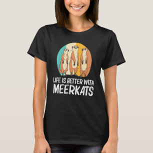 Camiseta Suricata Para Homens Mulheres Retrô Vida Selvagem
