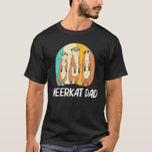 Camiseta Suricata Para Papai Pai Retro Vida Selvagem Zoológ